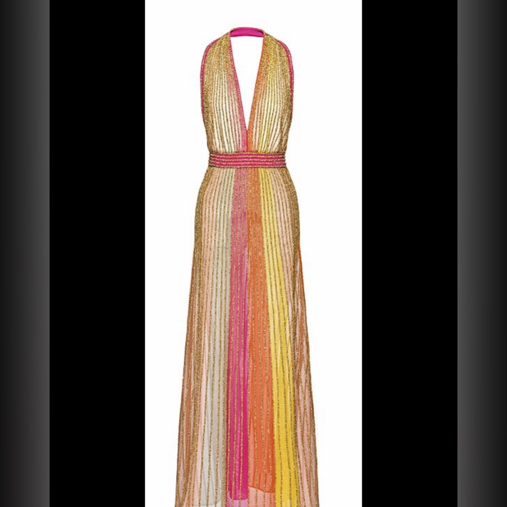 M Missoni Lurex Maxi Halter Dress